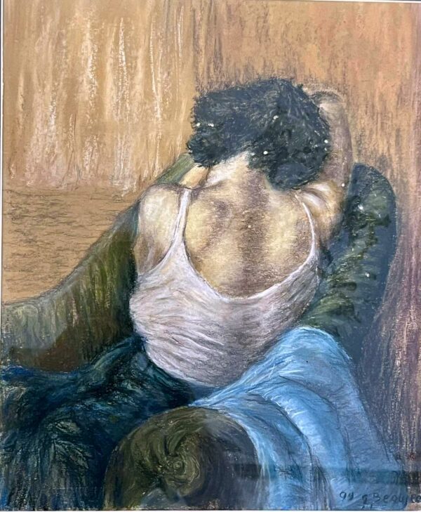 Guy BEAUJEAN pastel “Repos" 1999 – Image 3