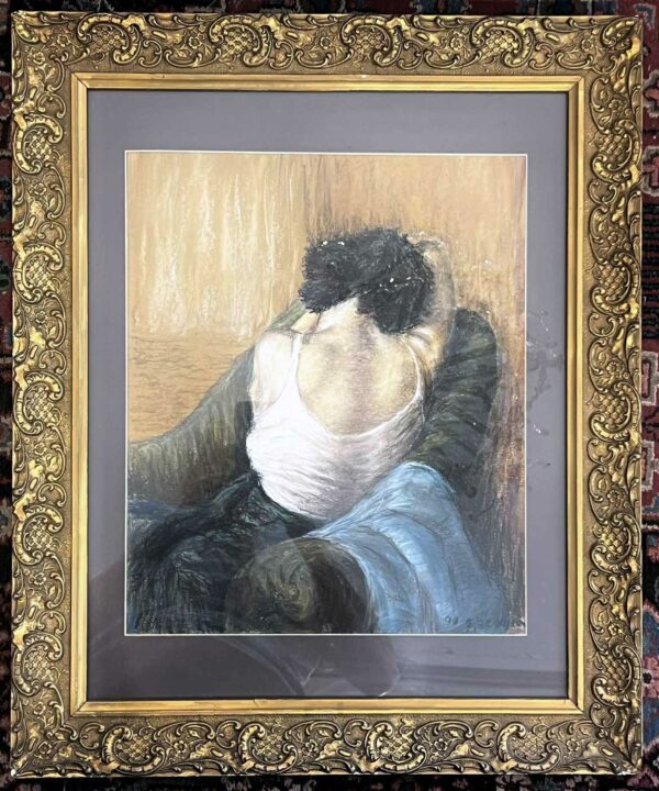 Guy BEAUJEAN pastel “Repos" 1999