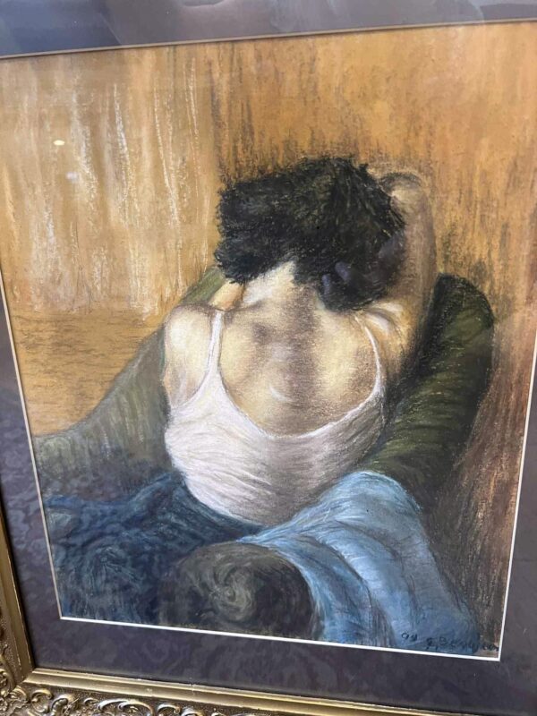 Guy BEAUJEAN pastel “Repos" 1999 – Image 2