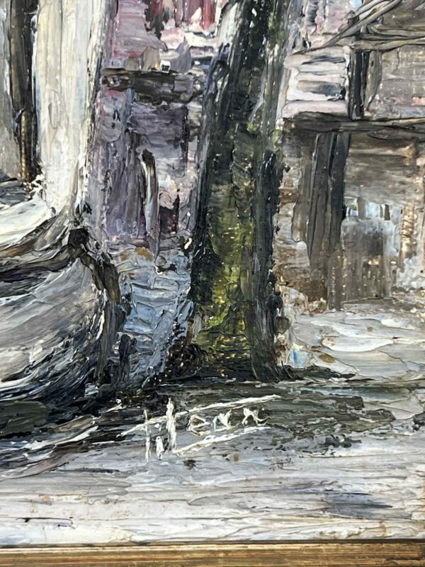 Le Perron de Liège Huile sur toile signée – Image 6