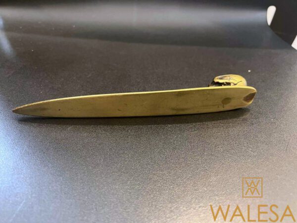 Memento mori - Petite sculpture/ coupe -papier en bronze signée E. HOFFER – Image 4