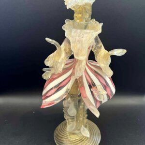 “Vénitien” Murano figurine en verre représentant un danseur vénitien