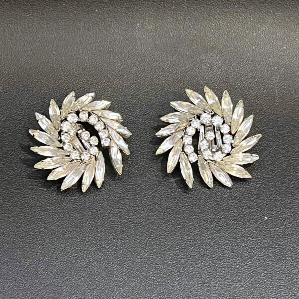Christian Dior -1968 - parure métal argenté et strass – Image 5