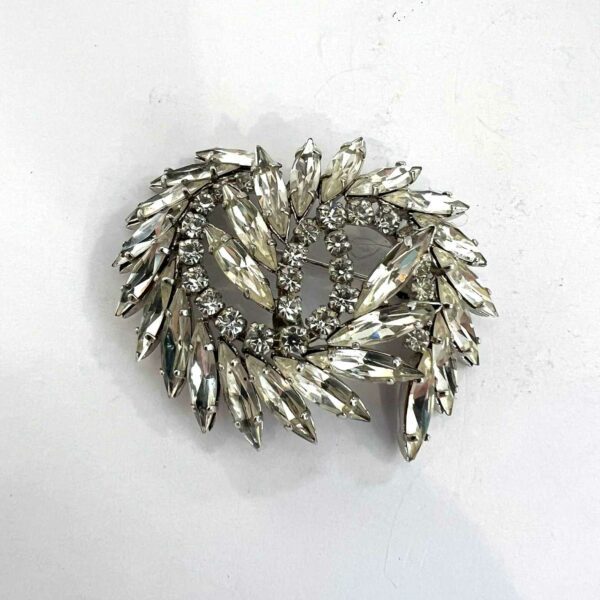 Christian Dior -1968 - parure métal argenté et strass – Image 7