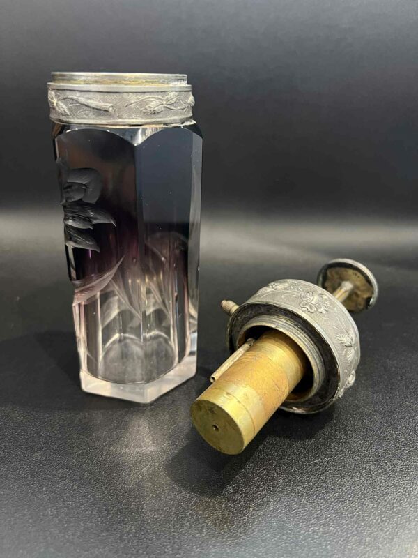 Flacon à parfum-vaporisateur de voyage MOSER Karlsbad Bohème-Art Nouveau vers 1900 – Image 8