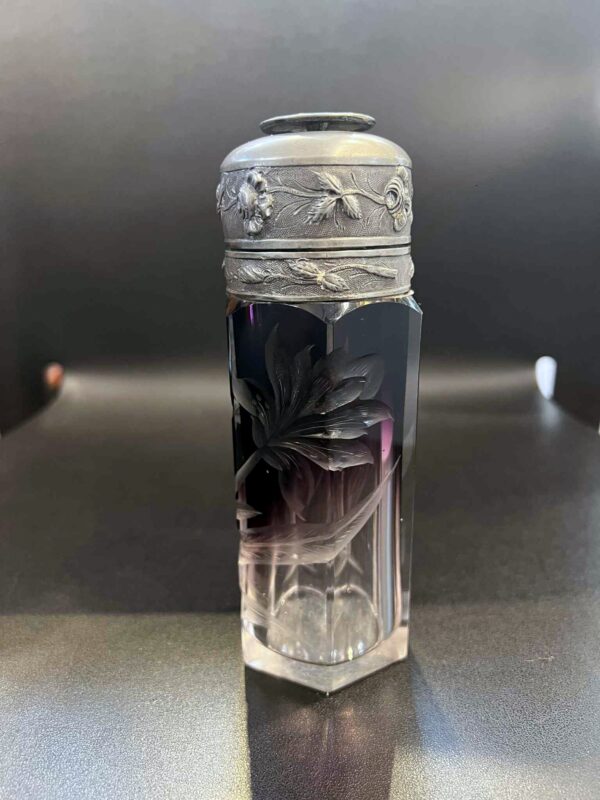 Flacon à parfum-vaporisateur de voyage MOSER Karlsbad Bohème-Art Nouveau vers 1900 – Image 3