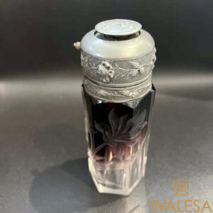 Flacon à parfum-vaporisateur de voyage MOSER Karlsbad Bohème-Art Nouveau vers 1900