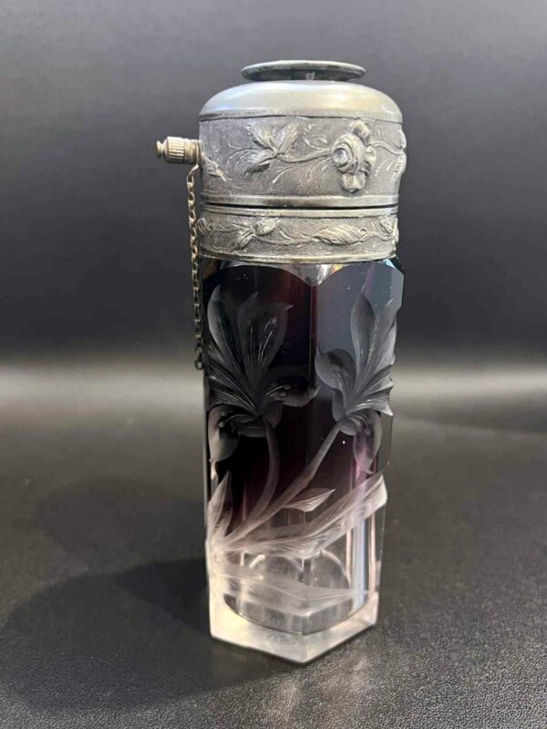 Flacon à parfum-vaporisateur de voyage MOSER Karlsbad Bohème-Art Nouveau vers 1900 – Image 2