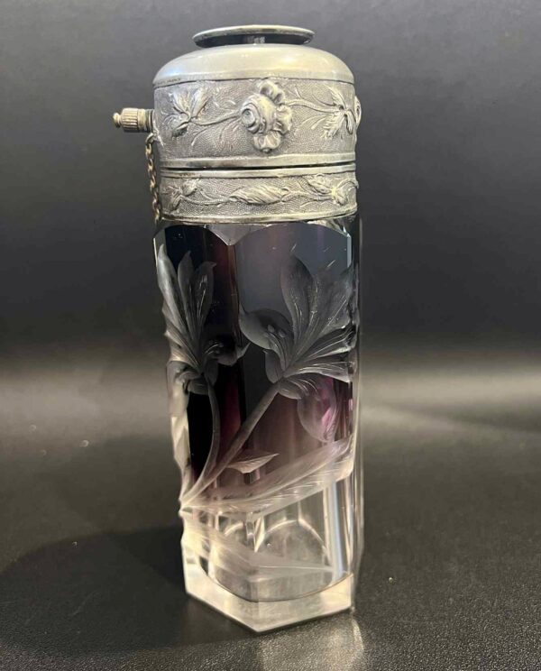 Flacon à parfum-vaporisateur de voyage MOSER Karlsbad Bohème-Art Nouveau vers 1900 – Image 14