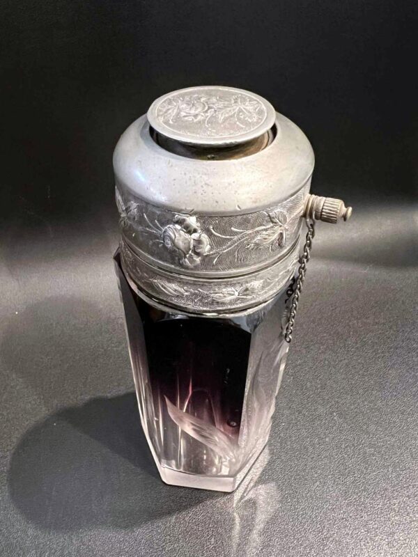 Flacon à parfum-vaporisateur de voyage MOSER Karlsbad Bohème-Art Nouveau vers 1900 – Image 12