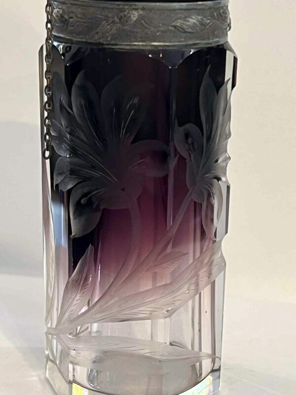 Flacon à parfum-vaporisateur de voyage MOSER Karlsbad Bohème-Art Nouveau vers 1900 – Image 4