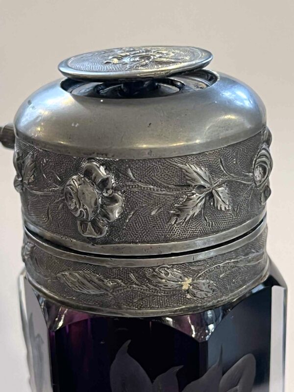 Flacon à parfum-vaporisateur de voyage MOSER Karlsbad Bohème-Art Nouveau vers 1900 – Image 11