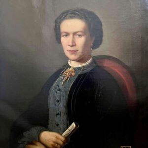 Huile sur toile Portrait d'une dame de qualité XIXème