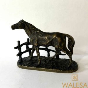 Pierre Jules MÈNE Sculpture CHEVAL A LA BARRIERE en bronze