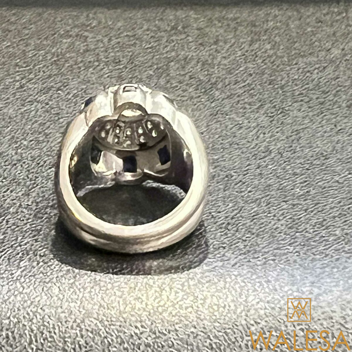 Bague en or blanc 18K sertie d’un diamant central – Image 4
