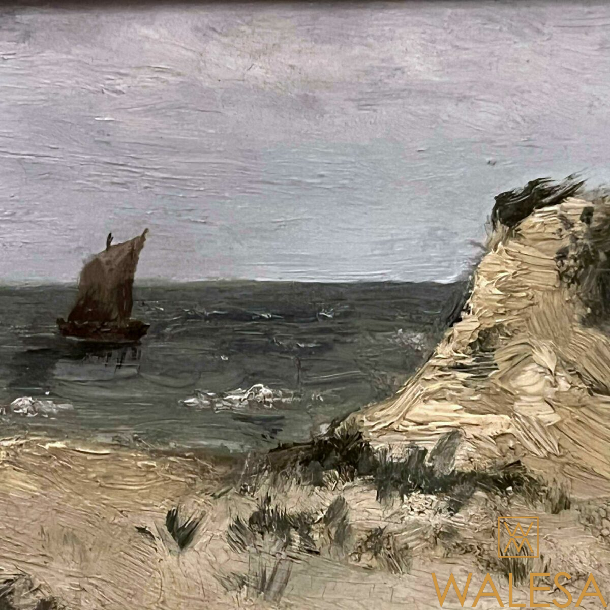 Camille VAN MULDERS -TRIEST « Marine » Huile sur panneau – Image 2