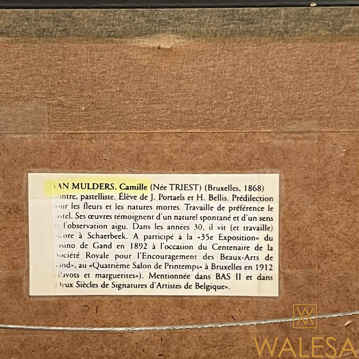 Camille VAN MULDERS -TRIEST « Marine » Huile sur panneau – Image 5