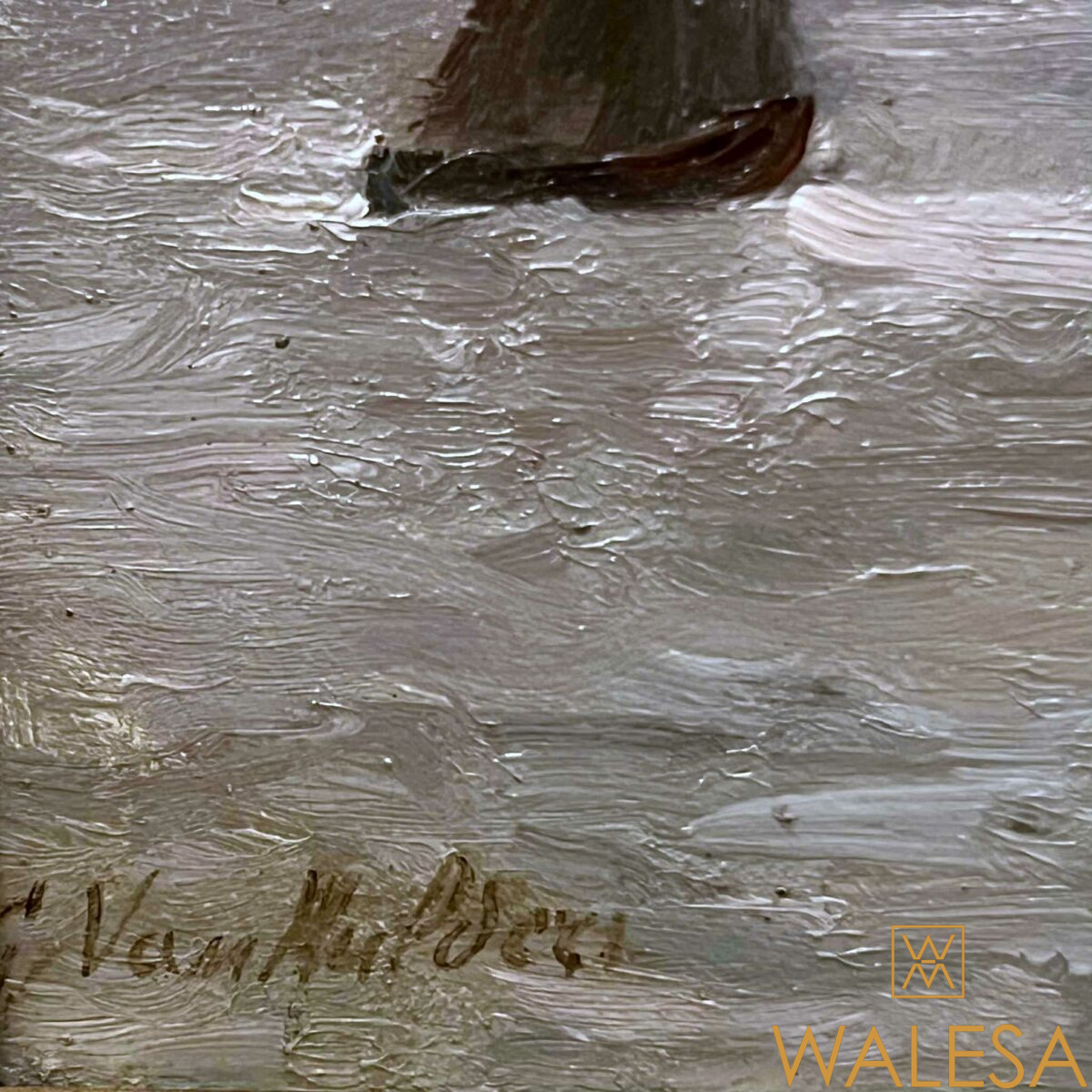 Camille VAN MULDERS -TRIEST « Marine » Huile sur panneau II – Image 3