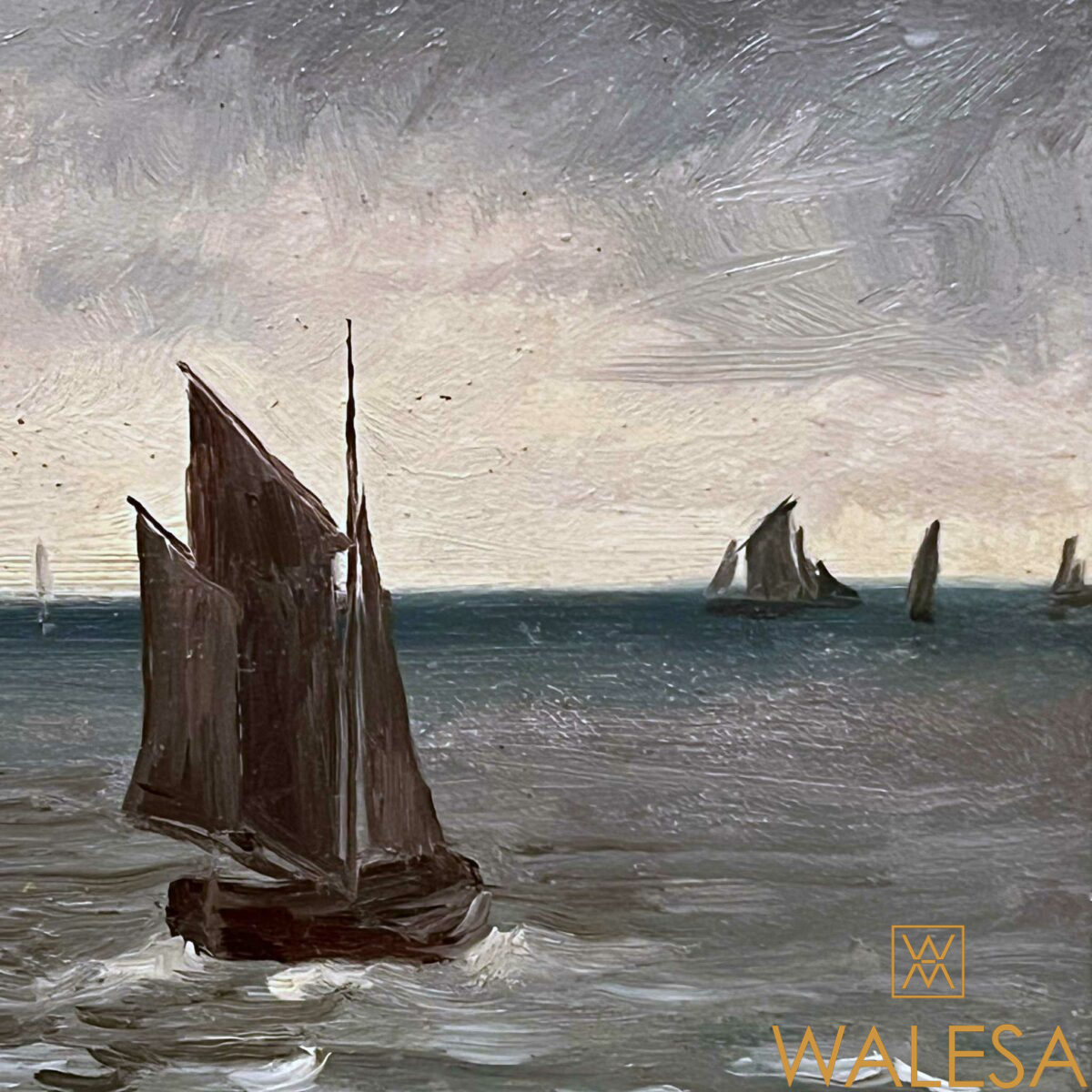 Camille VAN MULDERS -TRIEST « Marine » Huile sur panneau II – Image 2