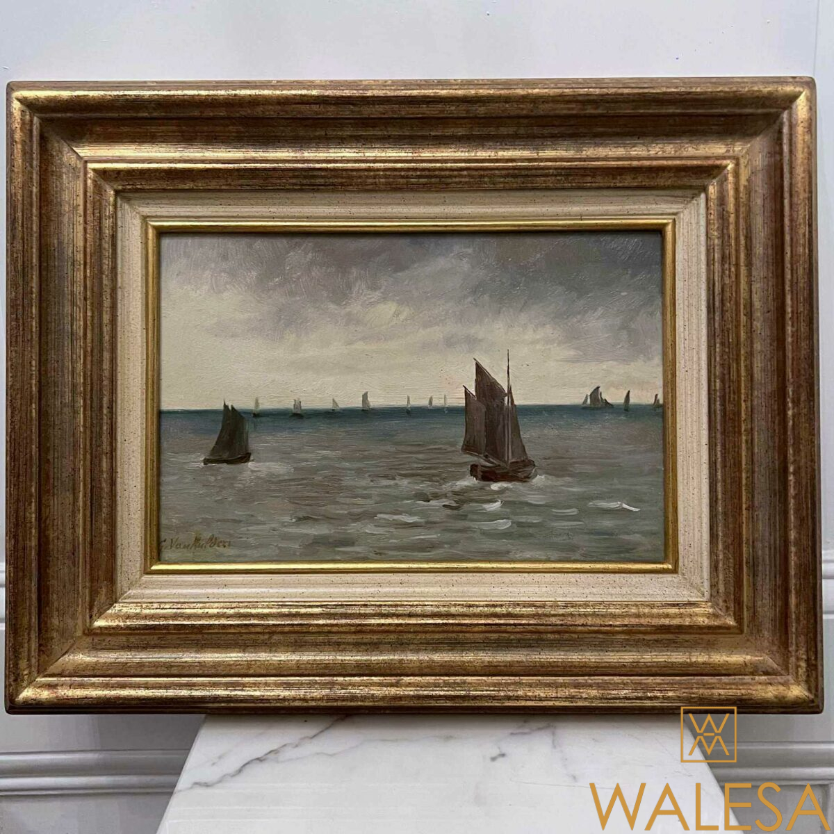 Camille VAN MULDERS -TRIEST « Marine » Huile sur panneau II