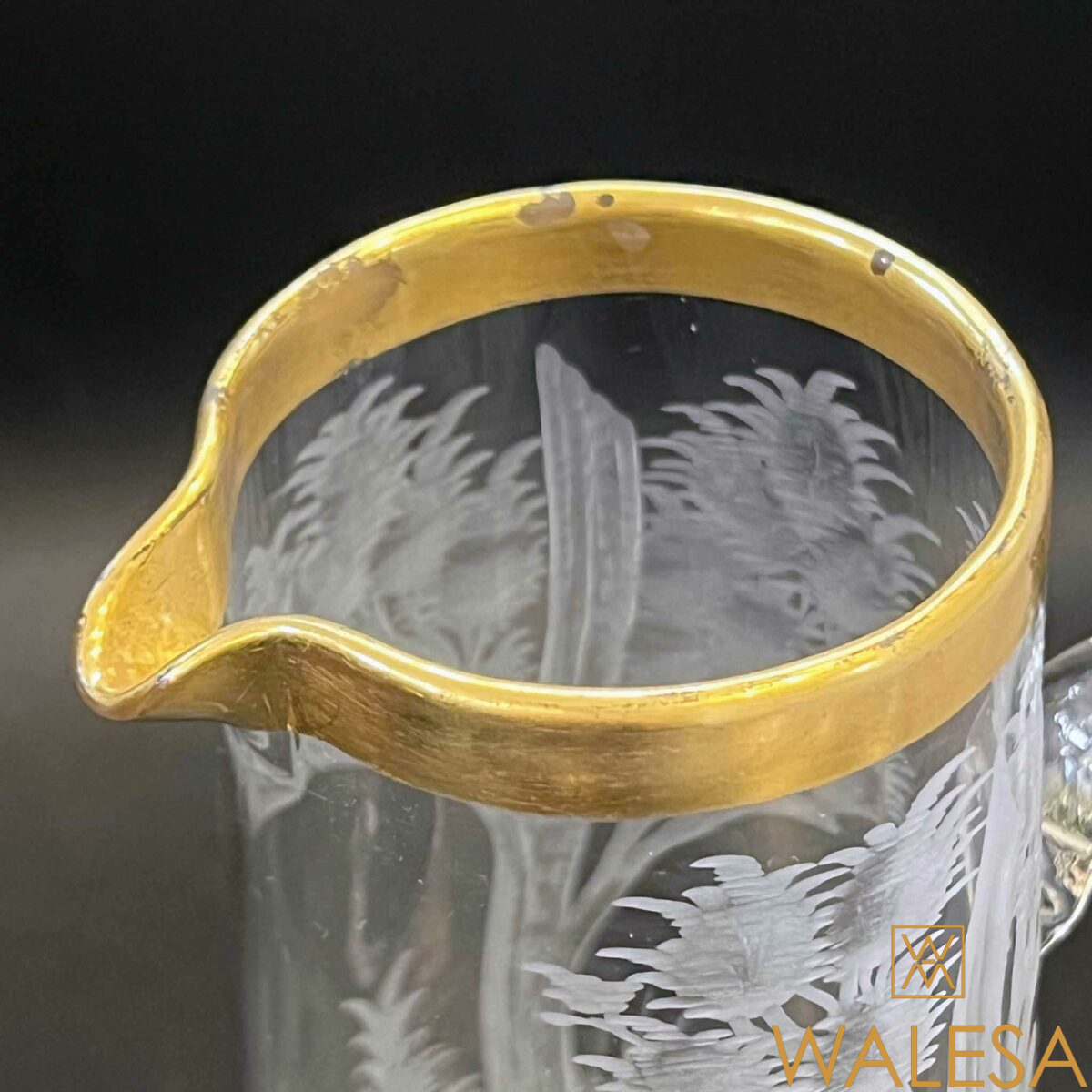 Carafe en cristal de Bohème taillée et gravée – Image 6