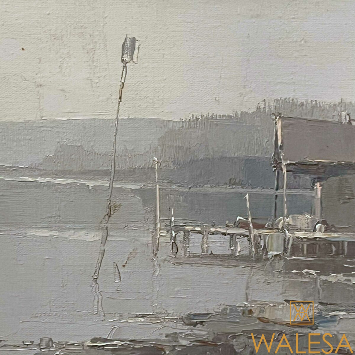 Franco GNOCCHI (1945) « Laguna » 85 Huile sur toile – Image 2