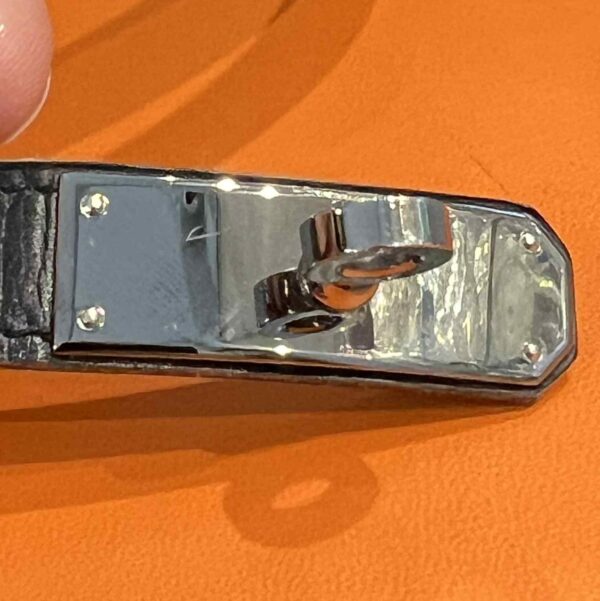 HERMÈS - ceinture modèle « Kelly 18 » – Image 6