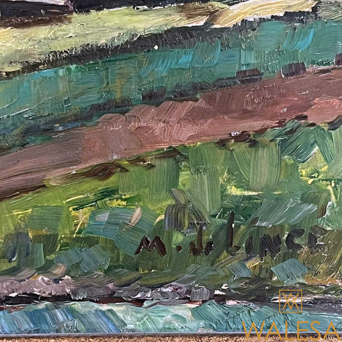 Marcel De LINCÉ « Paysage » huile sur panneau – Image 4