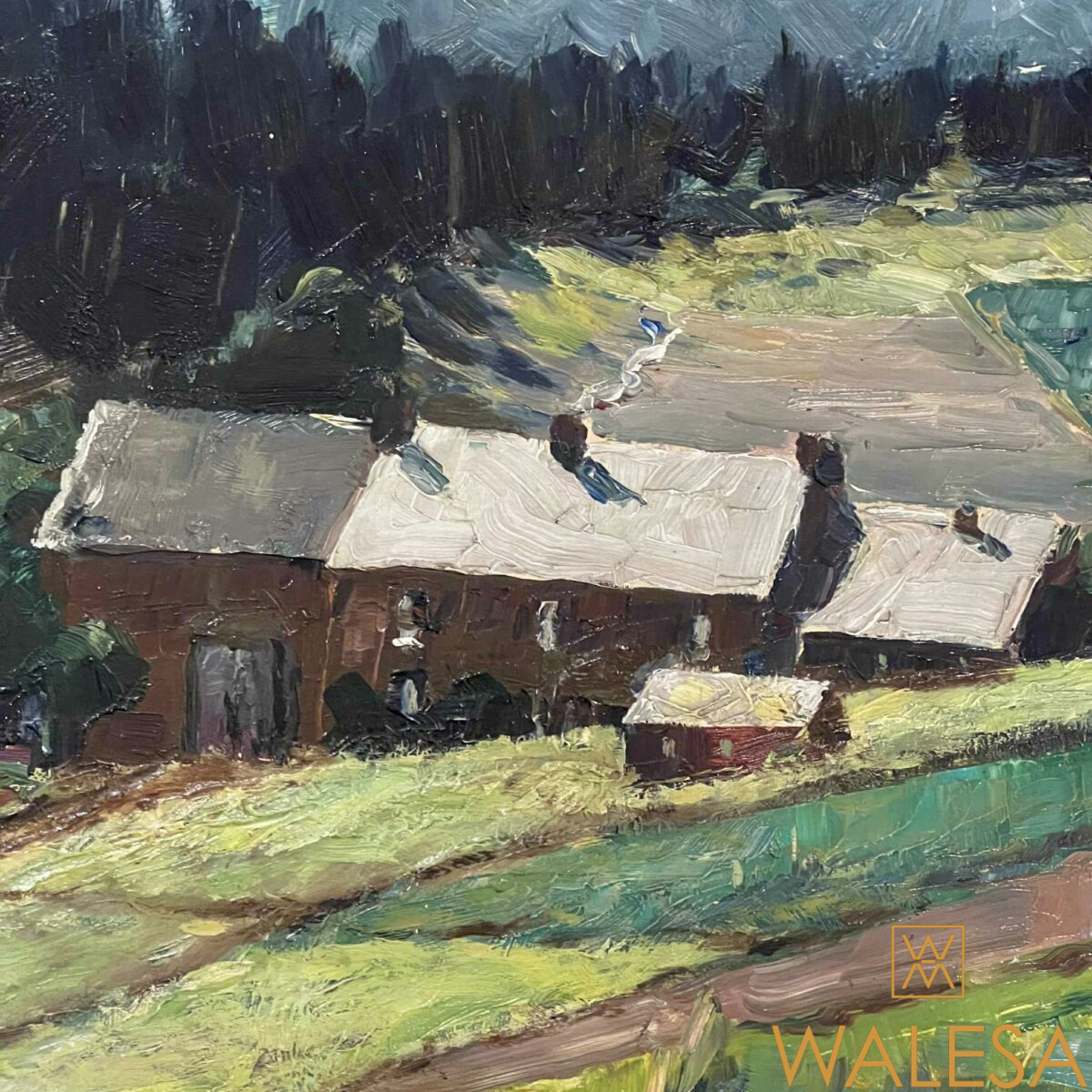 Marcel De LINCÉ « Paysage » huile sur panneau – Image 3