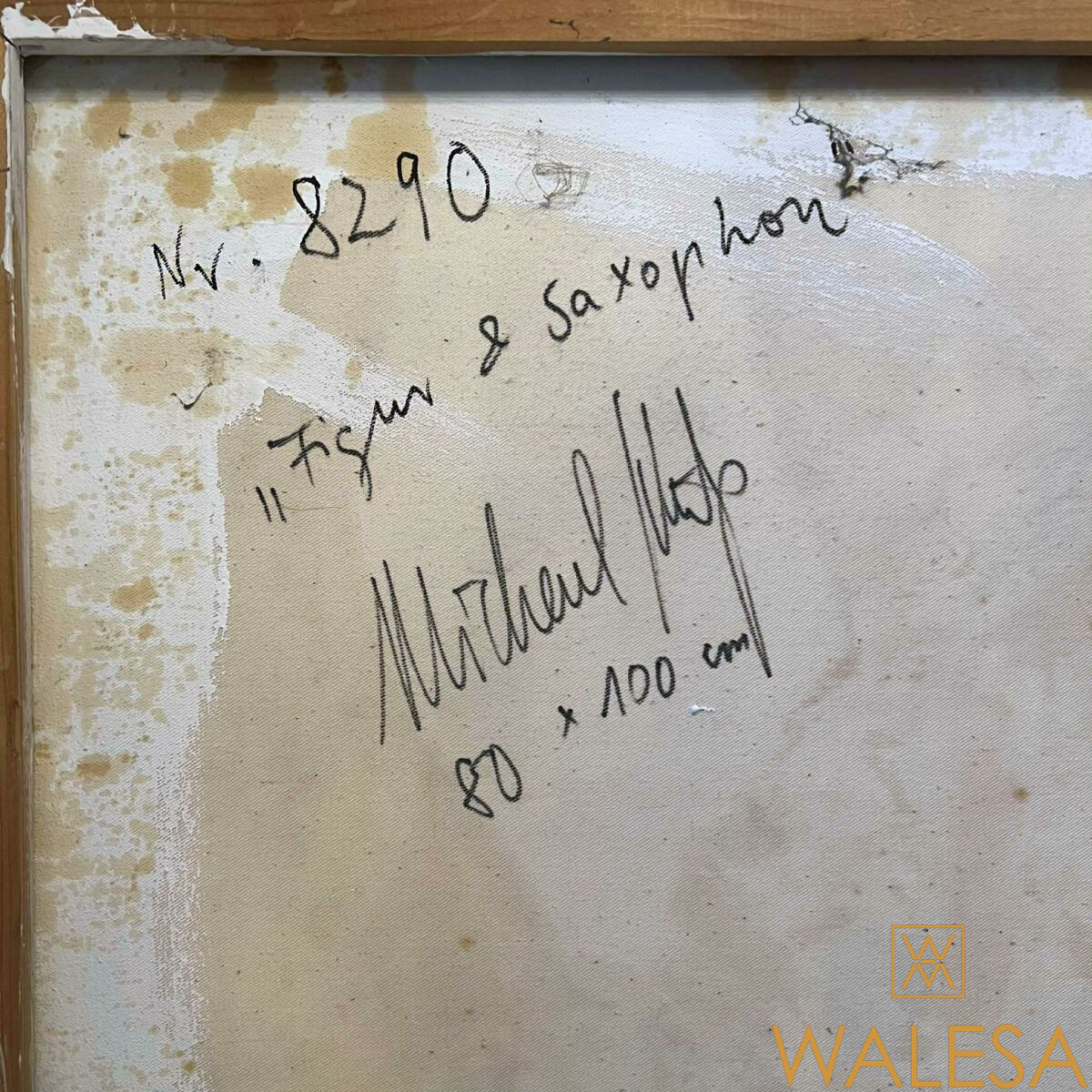 Michael SCHILP « Figur und saxophon » Huile sur toile – Image 6