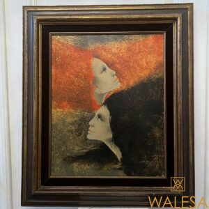 Pierre PETIT (1934) « Le rouge et le noir » Huile sur toile