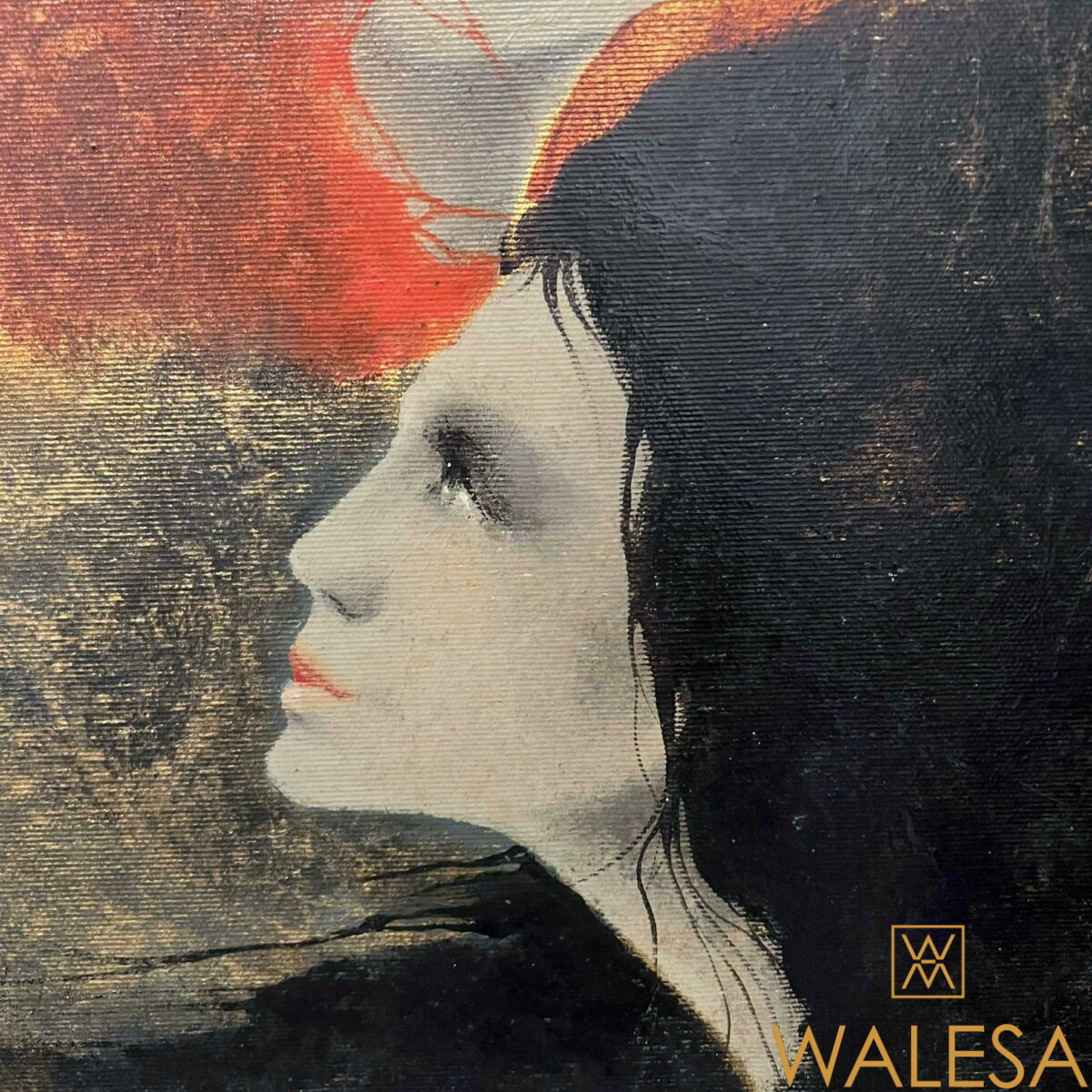 Pierre PETIT (1934) « Le rouge et le noir » Huile sur toile – Image 3