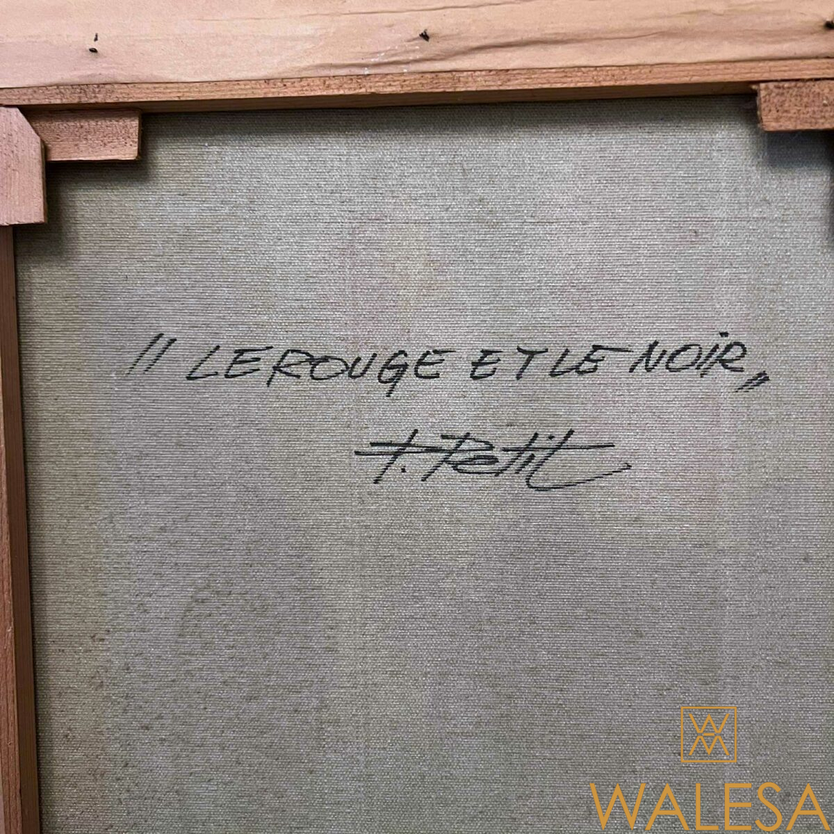 Pierre PETIT (1934) « Le rouge et le noir » Huile sur toile – Image 7