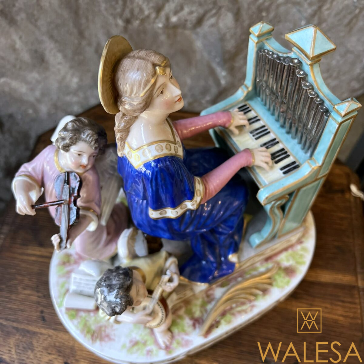 Sainte Cécile - Groupe en porcelaine Achille-Bloch Paris – Image 7