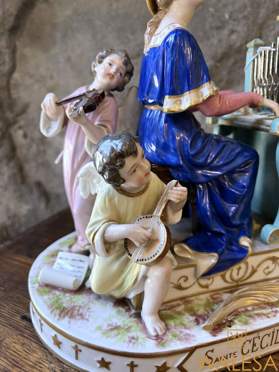 Sainte Cécile - Groupe en porcelaine Achille-Bloch Paris – Image 8