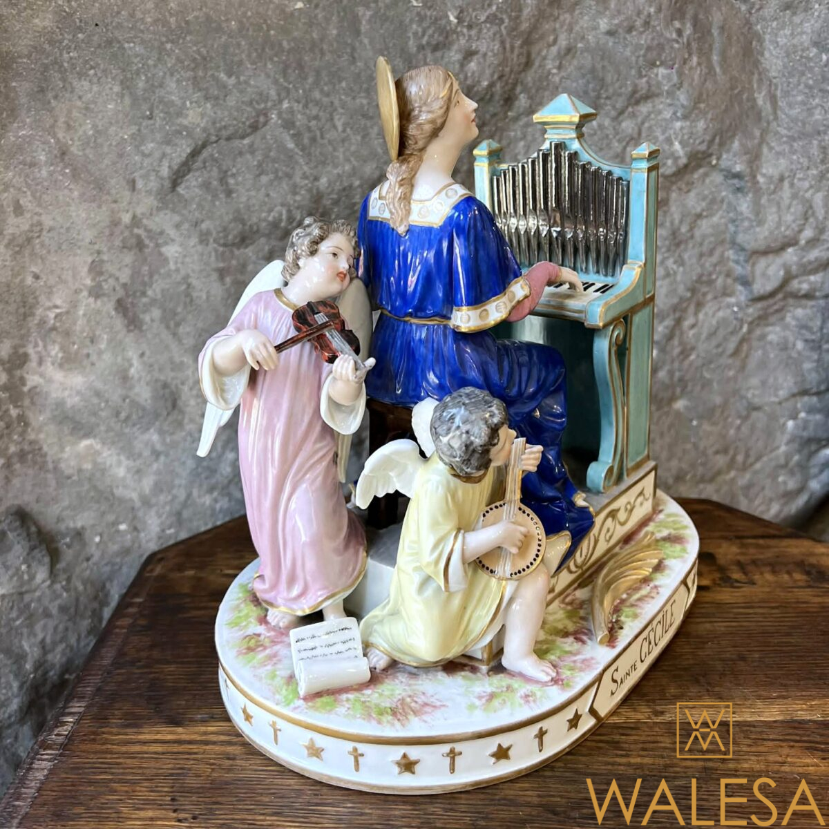 Sainte Cécile - Groupe en porcelaine Achille-Bloch Paris – Image 4