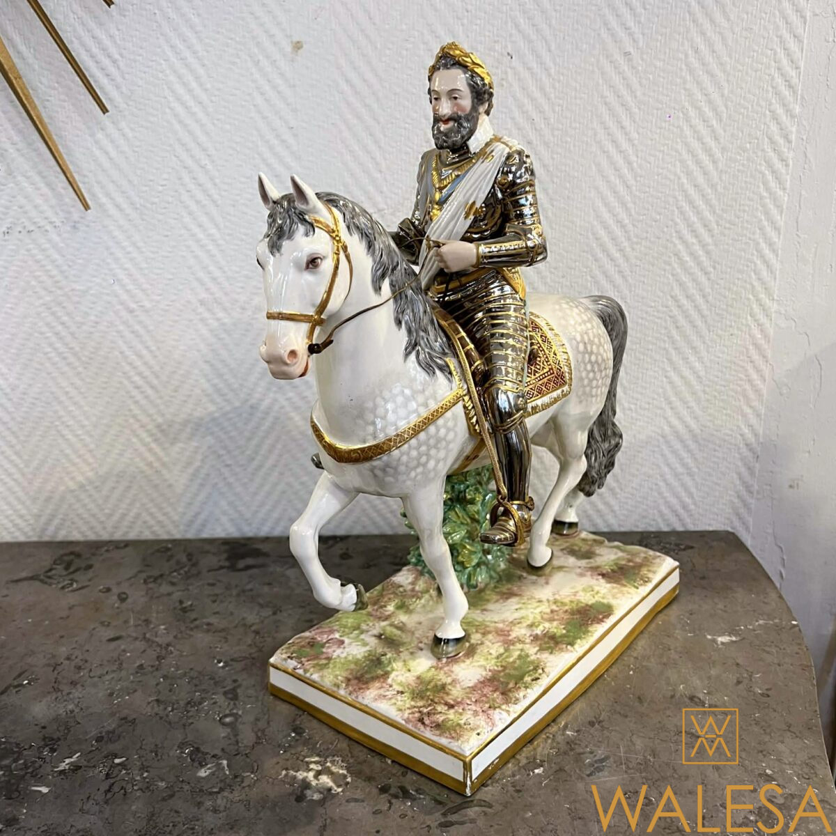 Achille-Bloch Paris Porcelaine Statue équestre du roi de France Henri IV – Image 10
