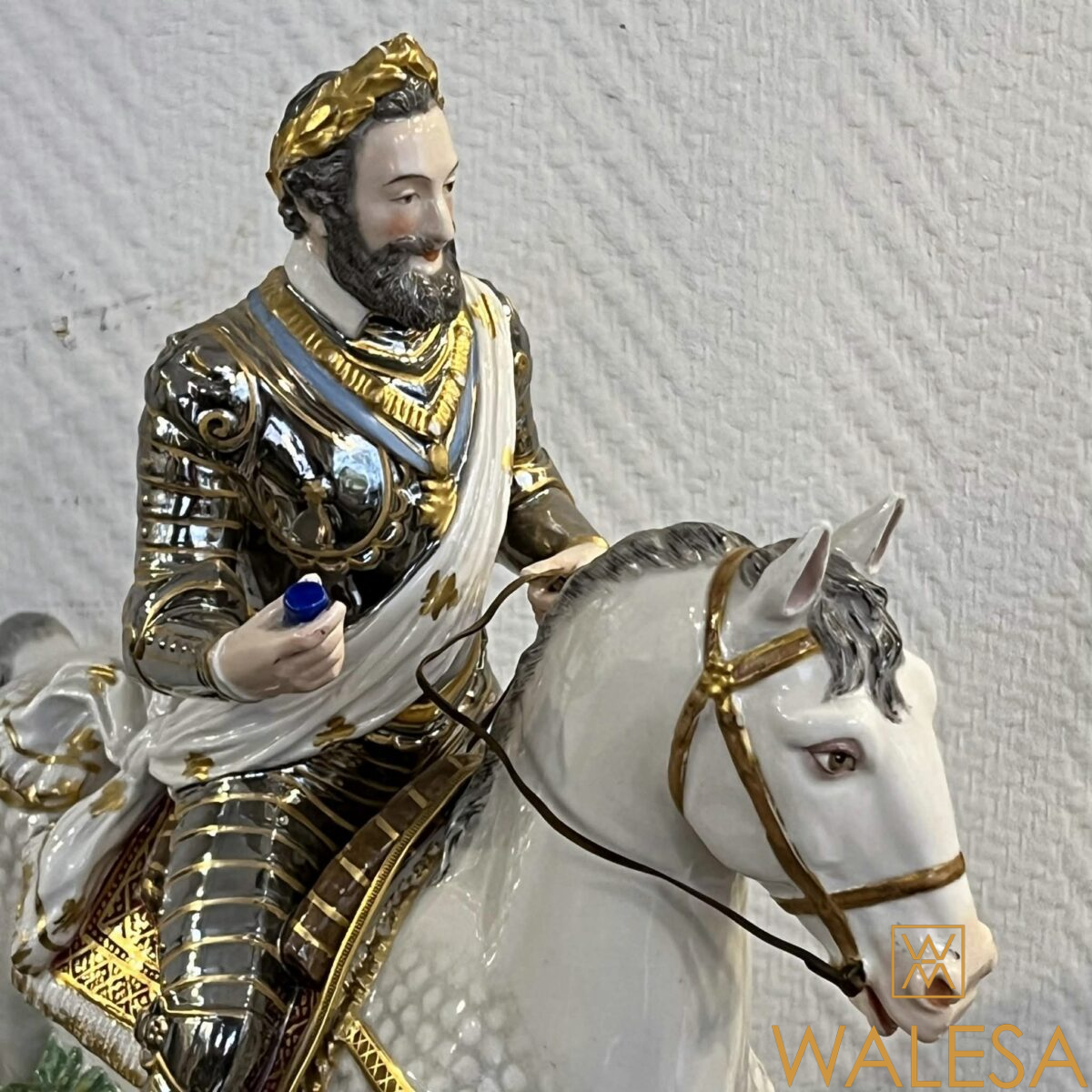 Achille-Bloch Paris Porcelaine Statue équestre du roi de France Henri IV – Image 6
