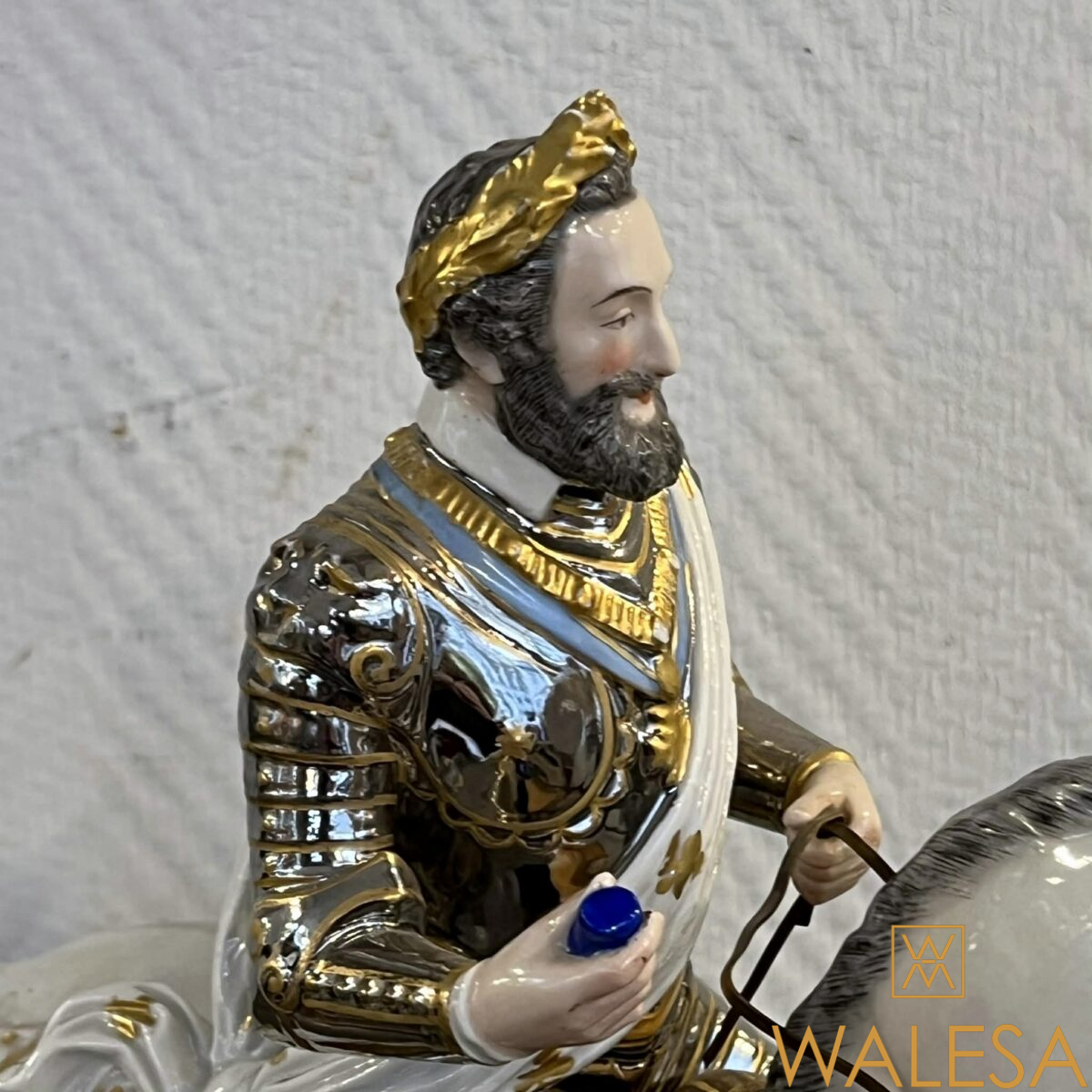 Achille-Bloch Paris Porcelaine Statue équestre du roi de France Henri IV – Image 5