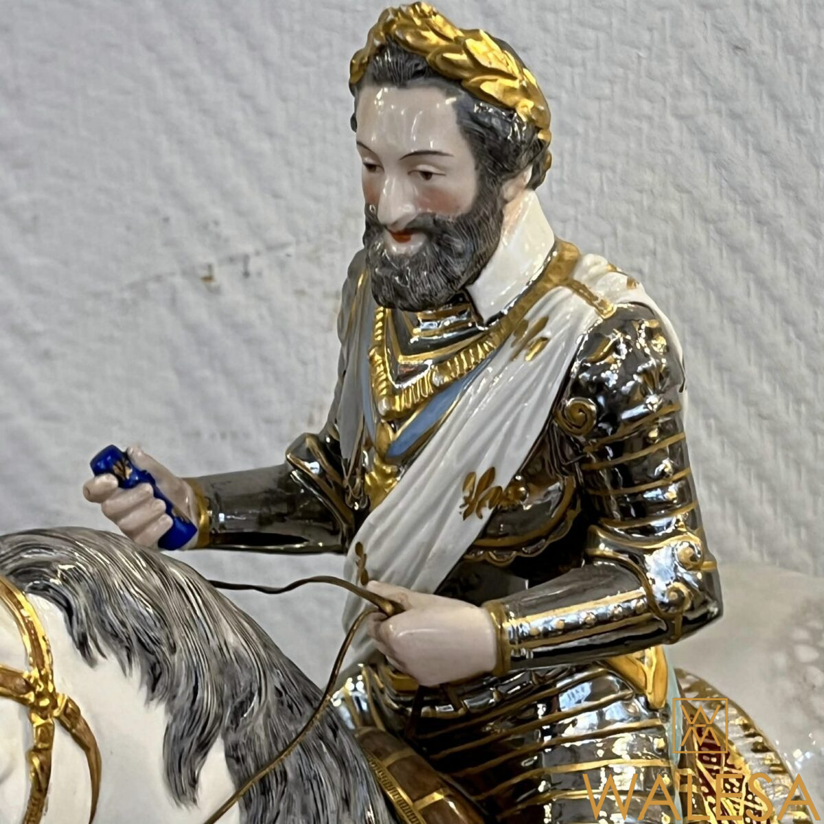 Achille-Bloch Paris Porcelaine Statue équestre du roi de France Henri IV – Image 4
