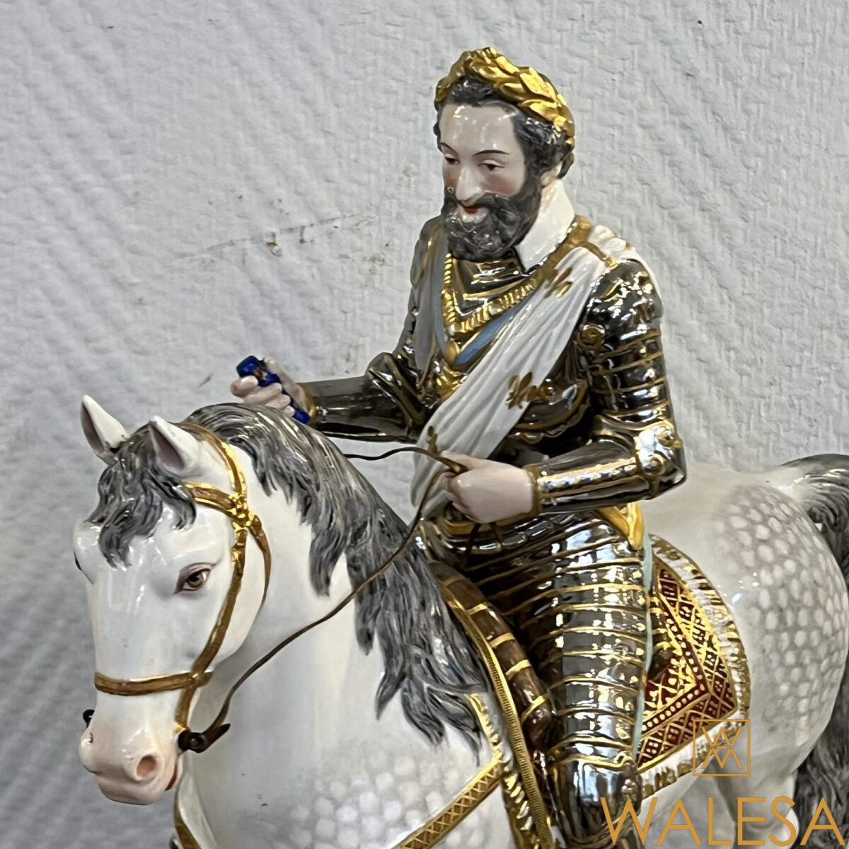 Achille-Bloch Paris Porcelaine Statue équestre du roi de France Henri IV – Image 3