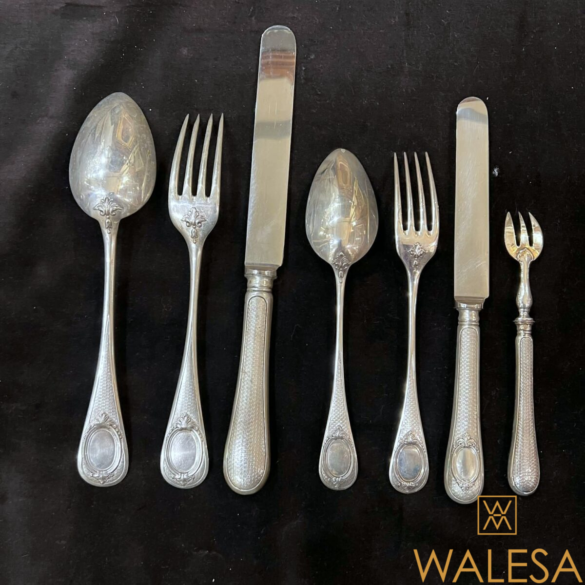 France ménagère de couverts de table en argent massif 84 pièces – Image 4