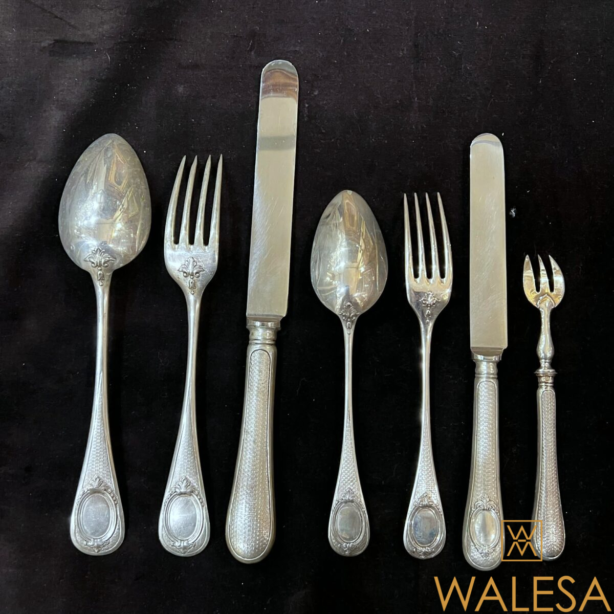 France ménagère de couverts de table en argent massif 84 pièces – Image 12