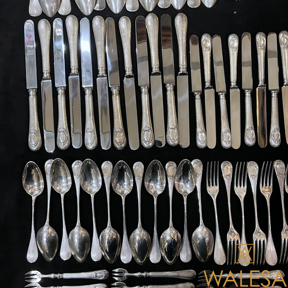 France ménagère de couverts de table en argent massif 84 pièces – Image 8