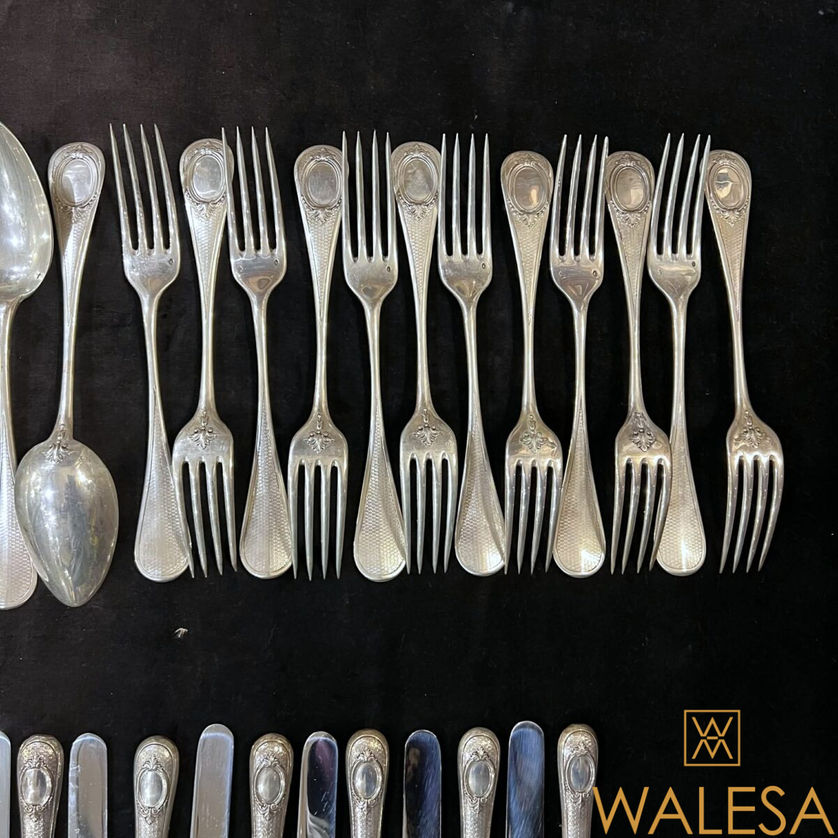 France ménagère de couverts de table en argent massif 84 pièces – Image 10