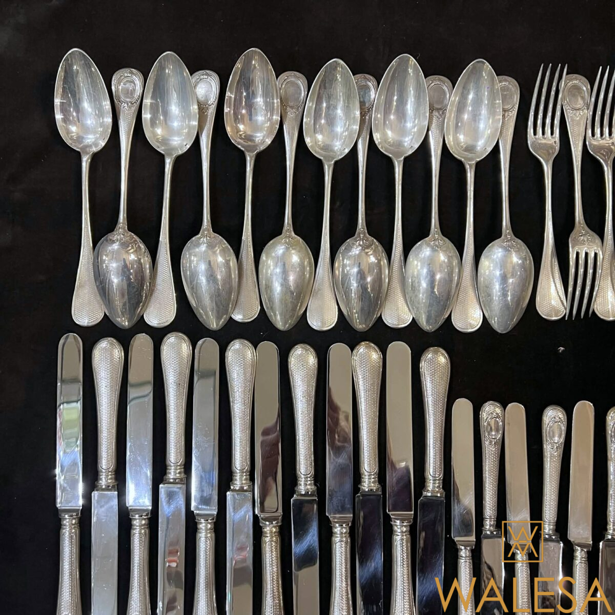 France ménagère de couverts de table en argent massif 84 pièces – Image 11