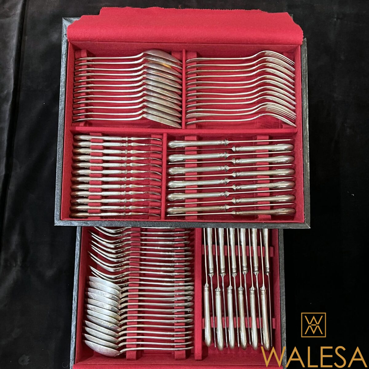 France ménagère de couverts de table en argent massif 84 pièces