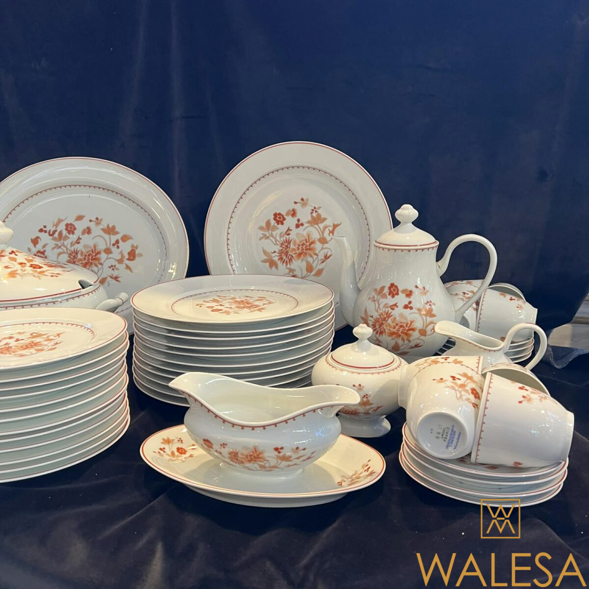 Limoges Bernardaud modèle Mandalay service à dîner et à dessert en porcelaine – Image 5