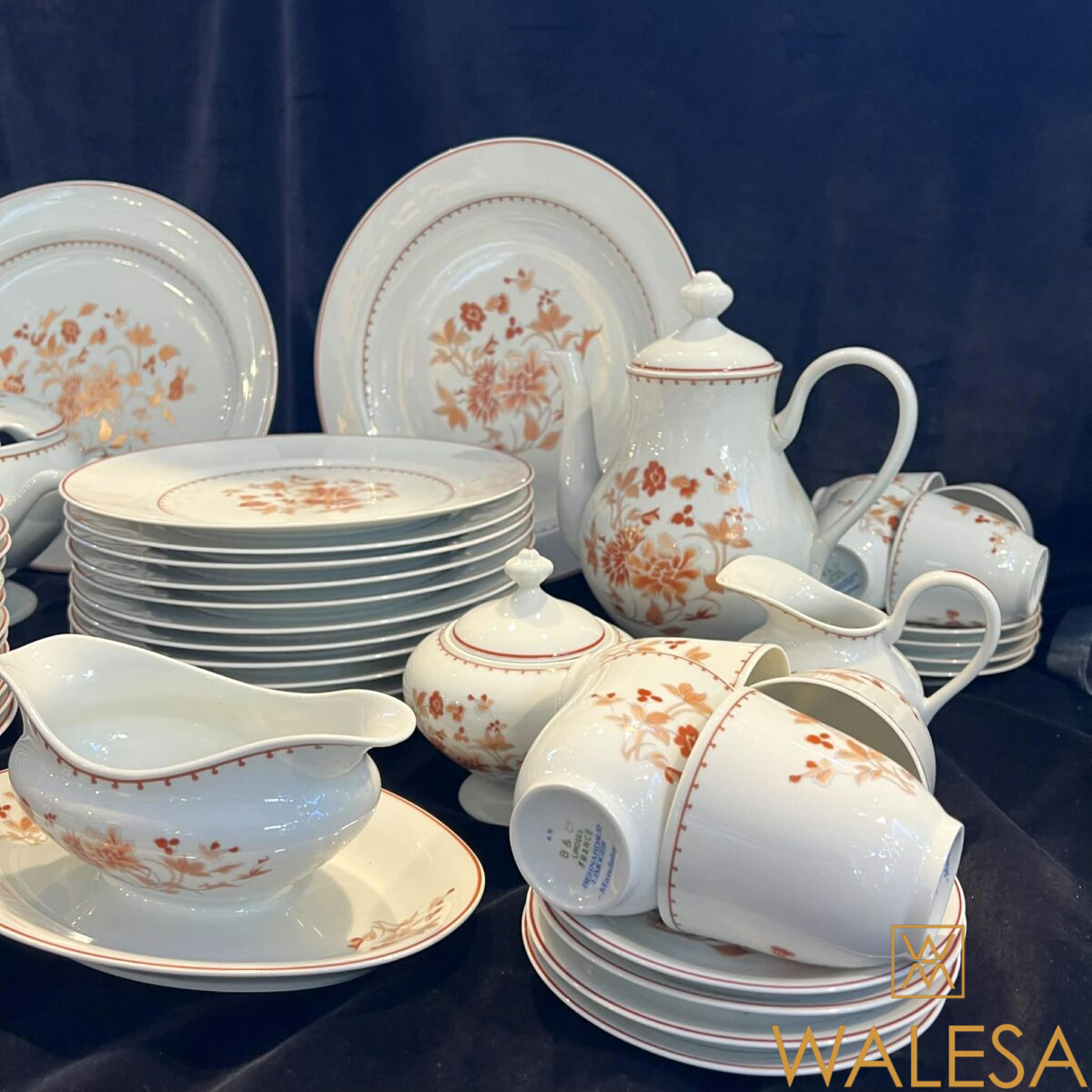 Limoges Bernardaud modèle Mandalay service à dîner et à dessert en porcelaine – Image 2