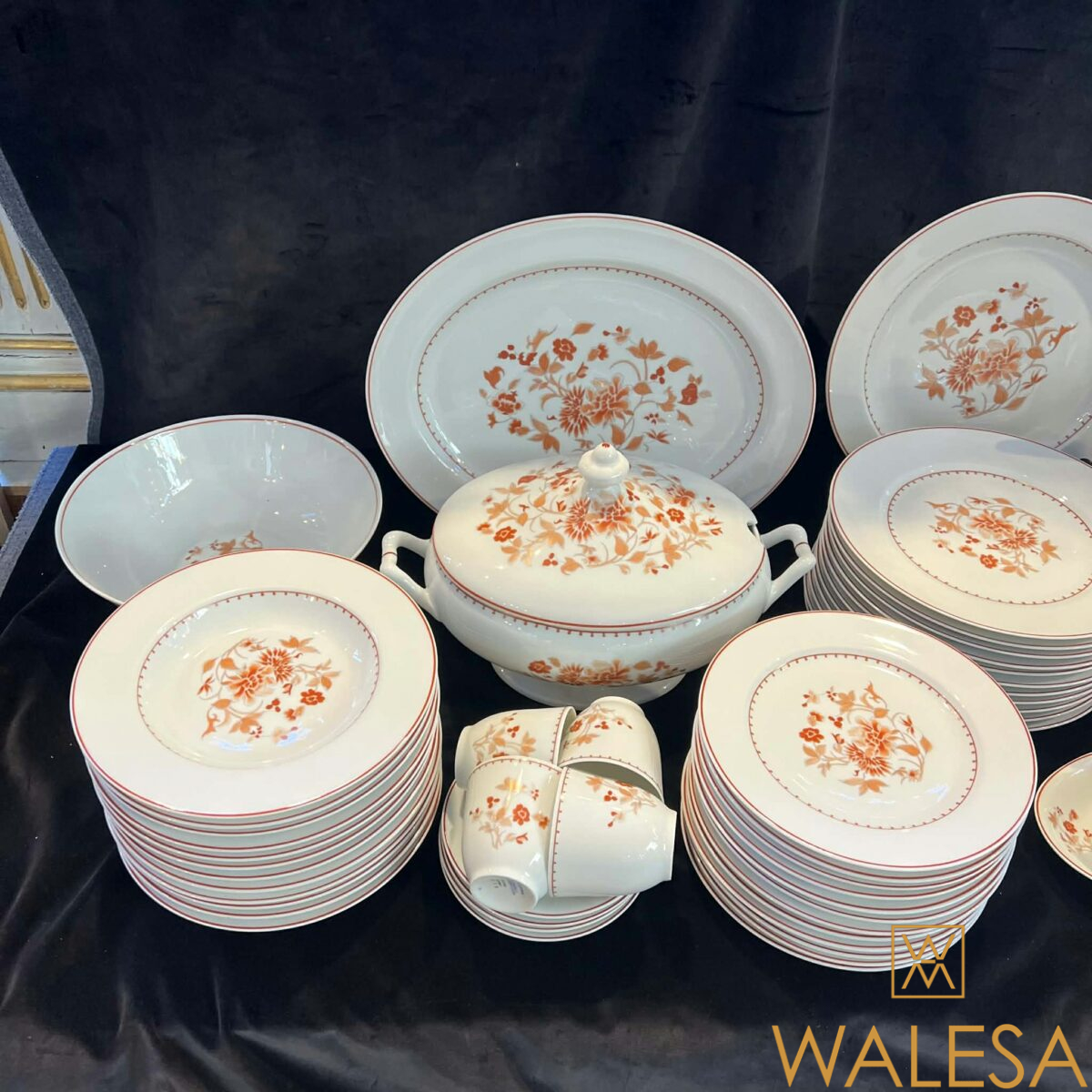 Limoges Bernardaud modèle Mandalay service à dîner et à dessert en porcelaine – Image 7